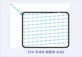 TV 주사의 방향과 순서